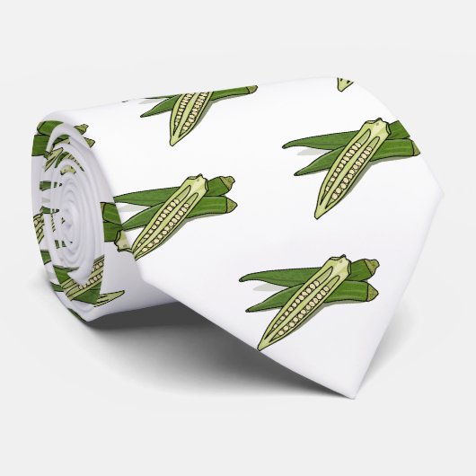 Okra-Cartoon-Abbildung Krawatte (Gerollt)