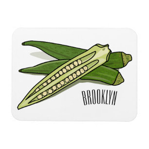 Okra-Cartoon-Abbildung Magnet