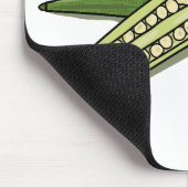 Okra-Cartoon-Abbildung Mousepad (Ecke)