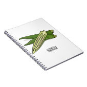 Okra-Cartoon-Abbildung Notizblock (Rechte Seite)