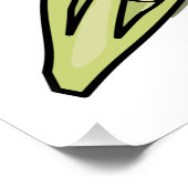 Okra-Cartoon-Abbildung Poster (Ecke)