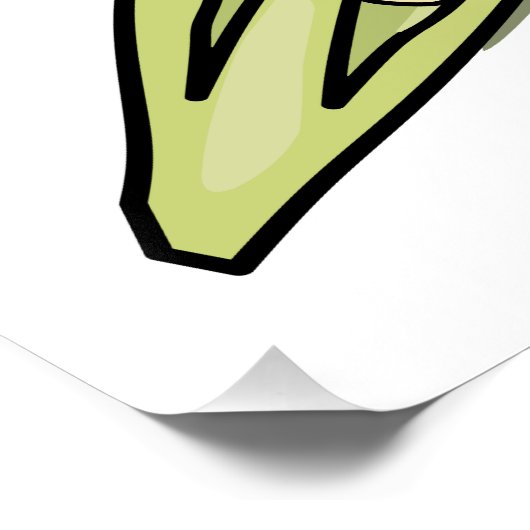 Okra-Cartoon-Abbildung Poster (Ecke)