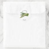 Okra-Cartoon-Abbildung Runder Aufkleber (Tasche)