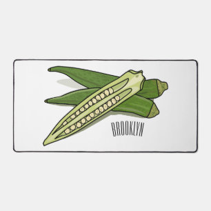 Okra-Cartoon-Abbildung Schreibtischunterlage