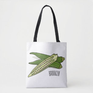 Okra-Cartoon-Abbildung Tasche