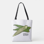 Okra-Cartoon-Abbildung Tasche (Rückseite)