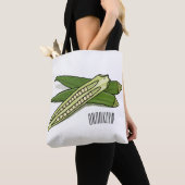 Okra-Cartoon-Abbildung Tasche (Von Nahem)