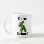 Okra Gemeine Veggie Feinschmecker Kaffeetasse (Links)