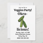 Okra Gemüse Gemüse Einladung (Vorderseite)