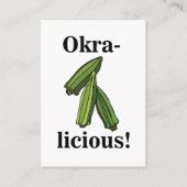 Okra Gemüse gesunde Lebensmittel Visitenkarte (Vorderseite)