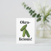 Okra Gemüse gesunde Lebensmittel Visitenkarte (Stehend Vorderseite)