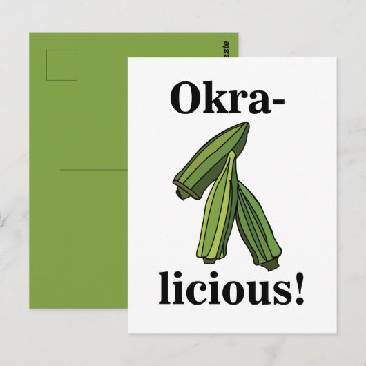 Okra-Gemüse Vegetarisches Essen Postkarte (Vorne/Hinten)