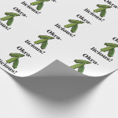 Okra Gemüse Veggie Botanisch Geschenkpapier (Ecke)