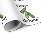 Okra Gemüse Veggie Botanisch Geschenkpapier (Rolleneckpunkt)