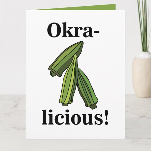 Okra Gemüse Veggie Gesunde Ernährung Karte (Vorderseite)