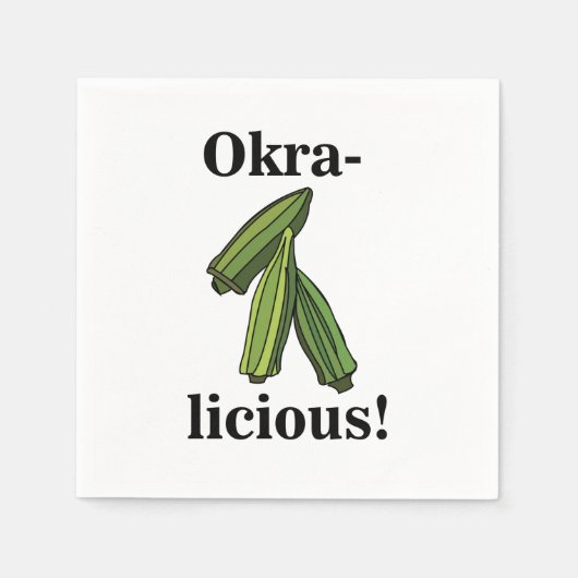 Okra Gemüse Veggies Party Serviette (Vorderseite)