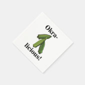 Okra Gemüse Veggies Party Serviette (Ecke)