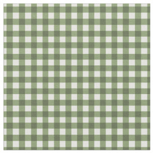 Okra Green Checked Gingham für Zuhause Canning Lid Stoff
