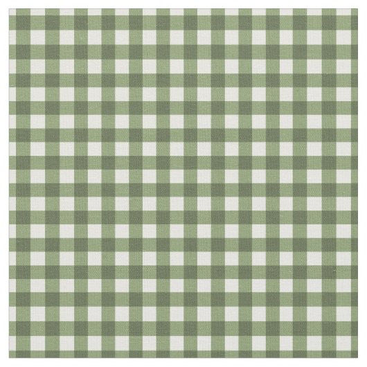 Okra Green Checked Gingham für Zuhause Canning Lid Stoff (Nahaufnahme)