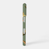 Okra-Muster im Vintage-Stil iPhone 16 Hülle (Rechte Seite)