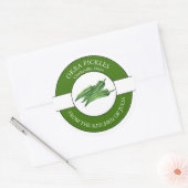 Okra-Pickle-Label Runder Aufkleber (Umschlag)