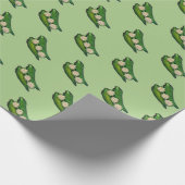 Okra Pods Veggie Gemüse Gumbo Südliche Lebensmitte Geschenkpapier (Ecke)