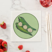 Okra Pods Veggie Gemüse Gumbo Südliche Lebensmitte Serviette (Beispiel)