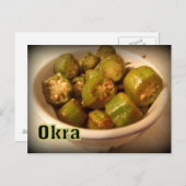 Okra Postkarte (Vorne/Hinten)