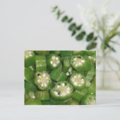 Okra-Scheiben auf Postkarte (Stehend Vorderseite)