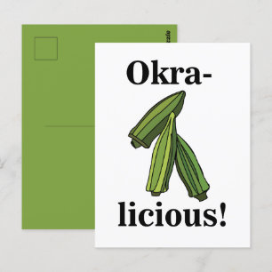 Okra Vegetarisches Essen Postkarte