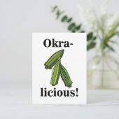 Okra Vegetarisches Essen Postkarte (Stehend Vorderseite)