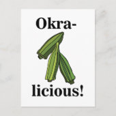 Okra Vegetarisches Essen Postkarte (Vorderseite)
