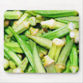 Okras grünes Gemüse Mousepad (Vorne)