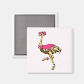 Oksana Ostrich Magnet (Vorderseite/Rückseite)