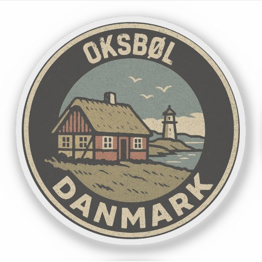 Oksbøl, Dänemark Aufkleber (Vorderseite)