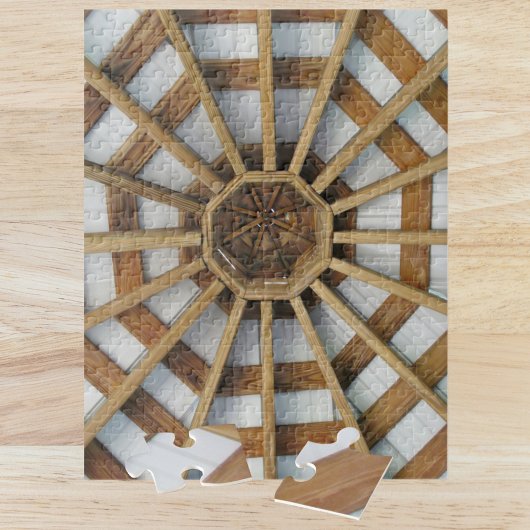 Oktagon der Holz- und Weißarchitektonischen Detail Puzzle