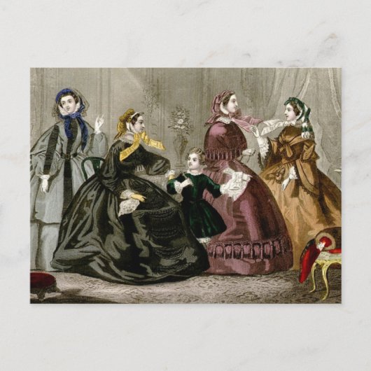 Oktober 1859 Fashions Postkarte (Vorderseite)