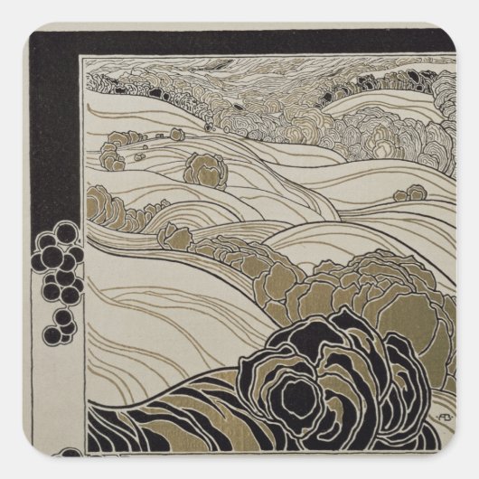 Oktober 1901 quadratischer aufkleber (Vorderseite)