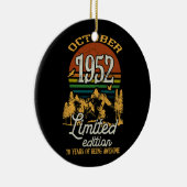 Oktober 1952 Sonnenuntergang 70 Jahre alt 70. Gebu Keramik Ornament (Rechts)