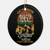 Oktober 1952 Sonnenuntergang 70 Jahre alt 70. Gebu Keramik Ornament (Links)