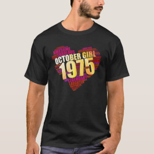 Oktober 1975 Girl Limited Edition Liebe Big Heart  T-Shirt
