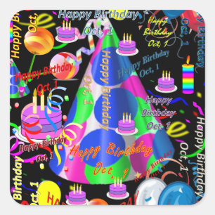 Oktober, 1 Kindergeburtstag Stickers