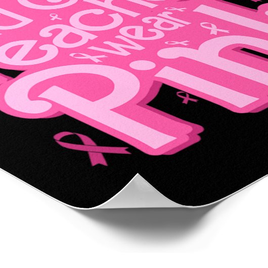 Oktober 2002 Lehrer tragen rosa Brustkrebs Poster (Ecke)