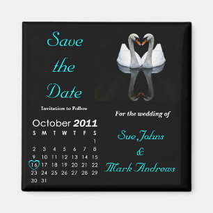 Oktober 2011 Save the Date, Wedding Mitteilung Magnet