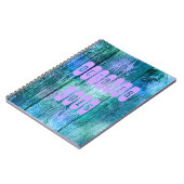 Oktober 2016 Lila Turquoise Month Notebook Notizblock (Linke Seite)