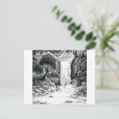 Oktober 2018 Tag 21 - Wasserfall im Wald Postkarte (Stehend Vorderseite)
