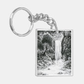 Oktober 2018 Tag 21 - Wasserfall im Wald Schlüsselanhänger (Vorderseite links)