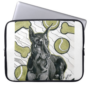 Oktober 2018 Tag 6 - Hübsche Doberman Dreams Laptopschutzhülle