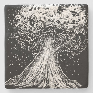 Oktober 2018 Tag 8 - Starry Tree Steinuntersetzer