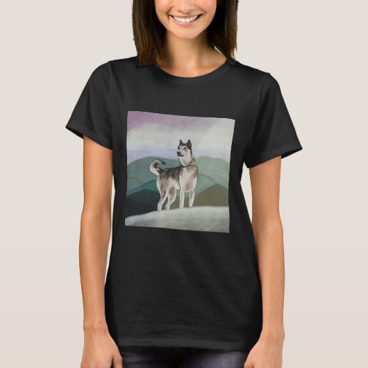 Oktober 2019 Tag 06 Husky T-Shirt (Vorderseite)